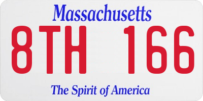 MA license plate 8TH166