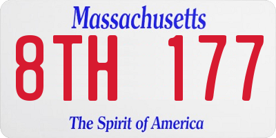 MA license plate 8TH177