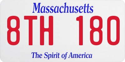 MA license plate 8TH180