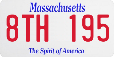 MA license plate 8TH195