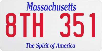 MA license plate 8TH351