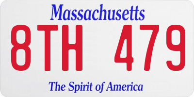 MA license plate 8TH479