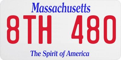 MA license plate 8TH480