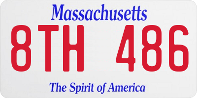 MA license plate 8TH486