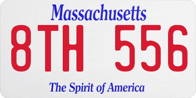 MA license plate 8TH556