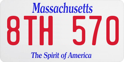 MA license plate 8TH570