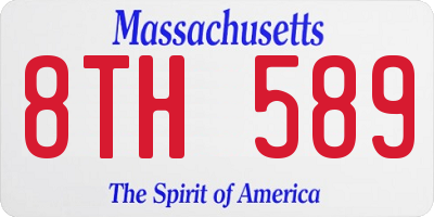 MA license plate 8TH589