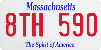 MA license plate 8TH590