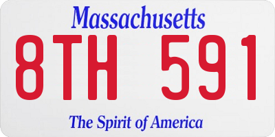 MA license plate 8TH591