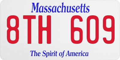 MA license plate 8TH609