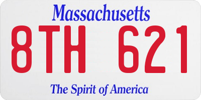 MA license plate 8TH621