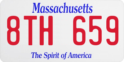 MA license plate 8TH659