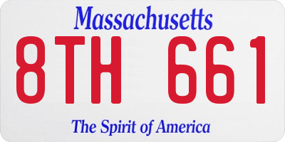 MA license plate 8TH661