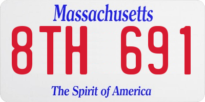 MA license plate 8TH691
