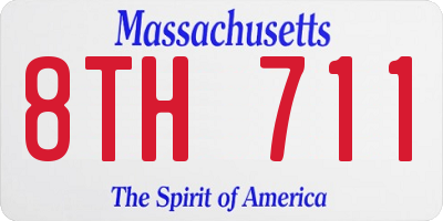 MA license plate 8TH711