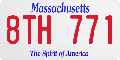 MA license plate 8TH771