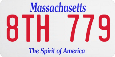 MA license plate 8TH779