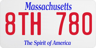 MA license plate 8TH780