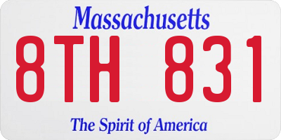 MA license plate 8TH831