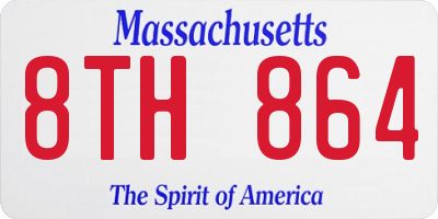 MA license plate 8TH864