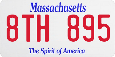 MA license plate 8TH895
