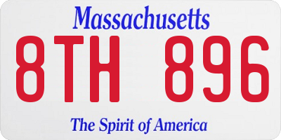 MA license plate 8TH896