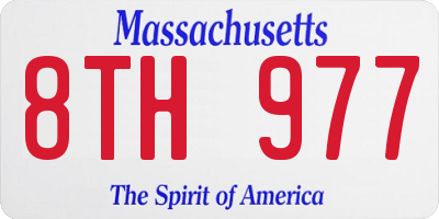 MA license plate 8TH977