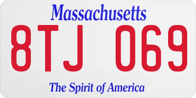 MA license plate 8TJ069
