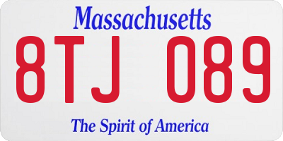 MA license plate 8TJ089