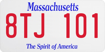 MA license plate 8TJ101