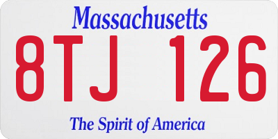 MA license plate 8TJ126