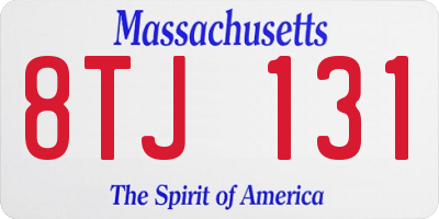 MA license plate 8TJ131