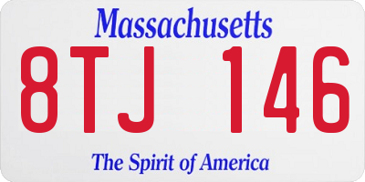 MA license plate 8TJ146