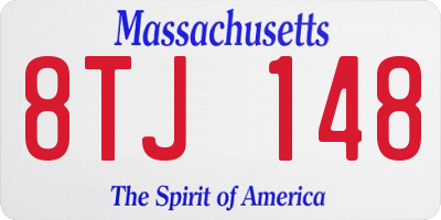MA license plate 8TJ148