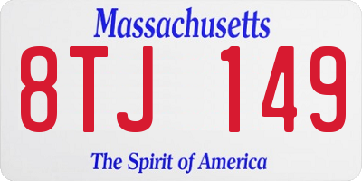 MA license plate 8TJ149