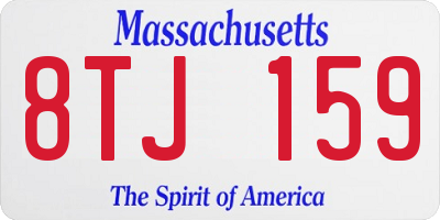 MA license plate 8TJ159