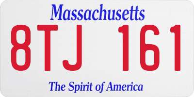 MA license plate 8TJ161