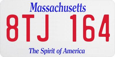 MA license plate 8TJ164