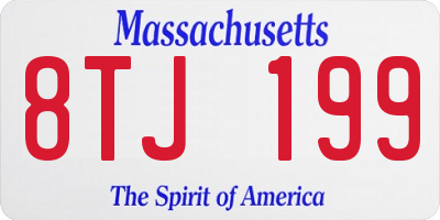 MA license plate 8TJ199