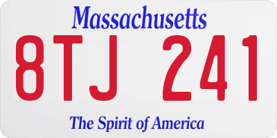 MA license plate 8TJ241