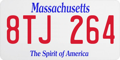 MA license plate 8TJ264
