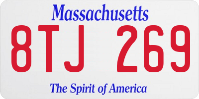 MA license plate 8TJ269