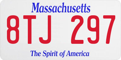 MA license plate 8TJ297