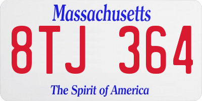 MA license plate 8TJ364
