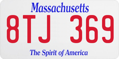MA license plate 8TJ369
