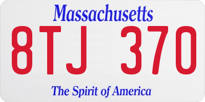 MA license plate 8TJ370