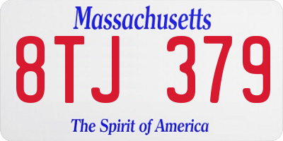 MA license plate 8TJ379
