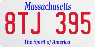 MA license plate 8TJ395
