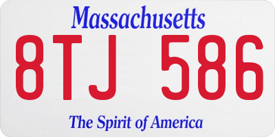MA license plate 8TJ586