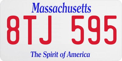 MA license plate 8TJ595